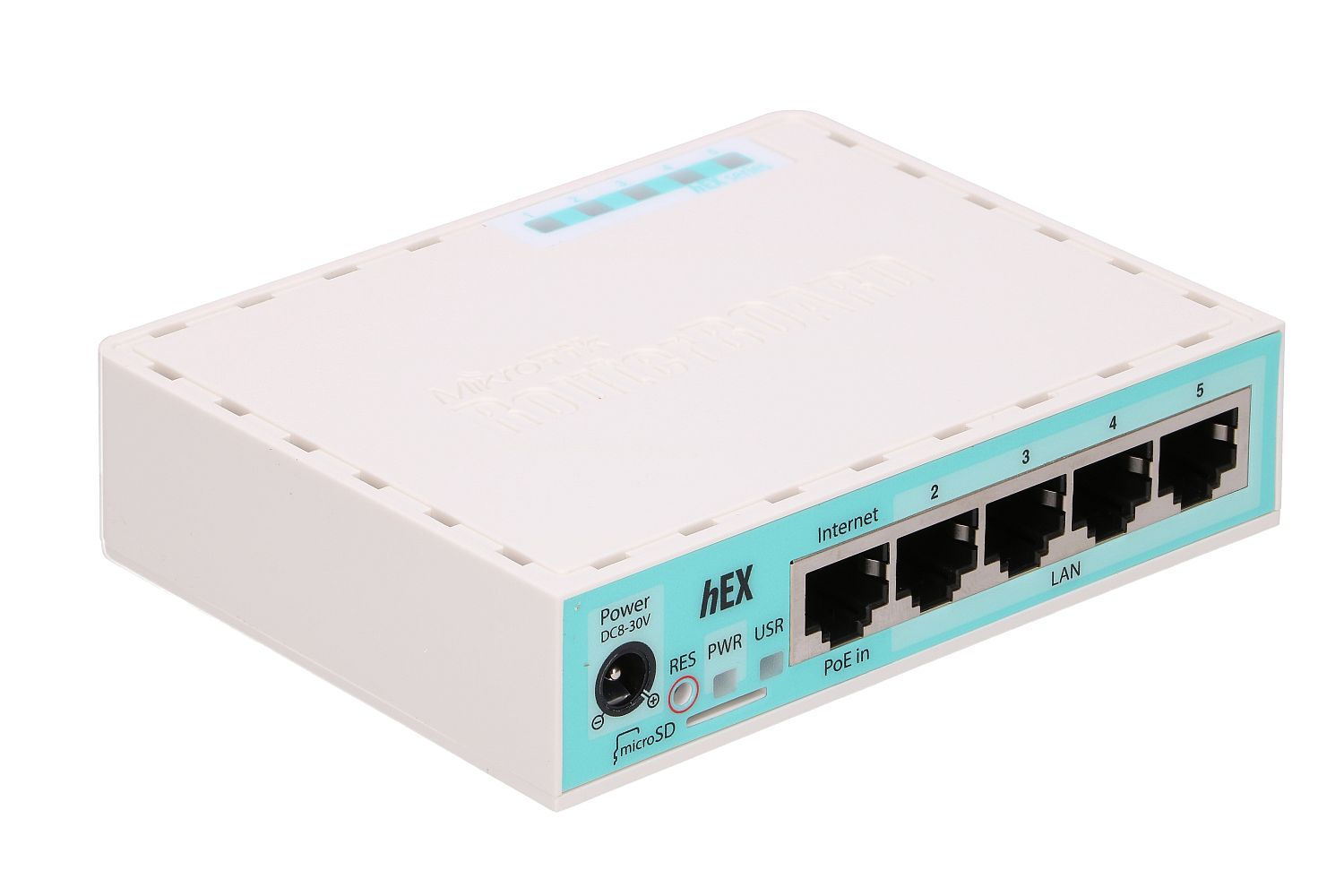 MikroTik hEX RB750Gr3 reititin, 5x RJ45 1000Mb/s, 1x USB 5