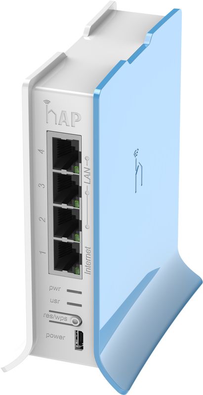 MikroTik hAP lite tower WiFi-reititin, RB941-2nD-TC, 2,4 GHz, 4x RJ45 100 Mb/s (kuva varten) MikroTik hAP lite tower WiFi-reititin, RB941-2nD-TC, 2,4 GHz, 4x RJ45 100 Mb/s