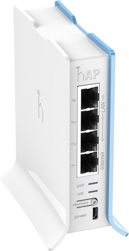 MikroTik hAP lite tower WiFi-reititin, RB941-2nD-TC, 2,4 GHz, 4x RJ45 100 Mb/s 2