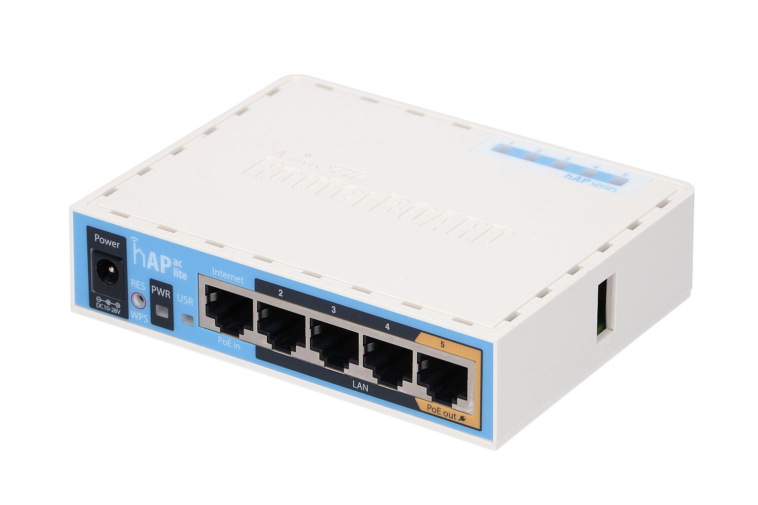 MikroTik hAP ac lite WiFi-reititin, RB952Ui-5ac2nD, kaksitaajuus, 5x RJ45 100 Mb/s 3