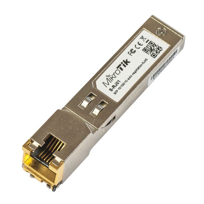 (image for) MikroTik S-RJ01 SFP Module, 1.25Gb/s, RJ45, 100m