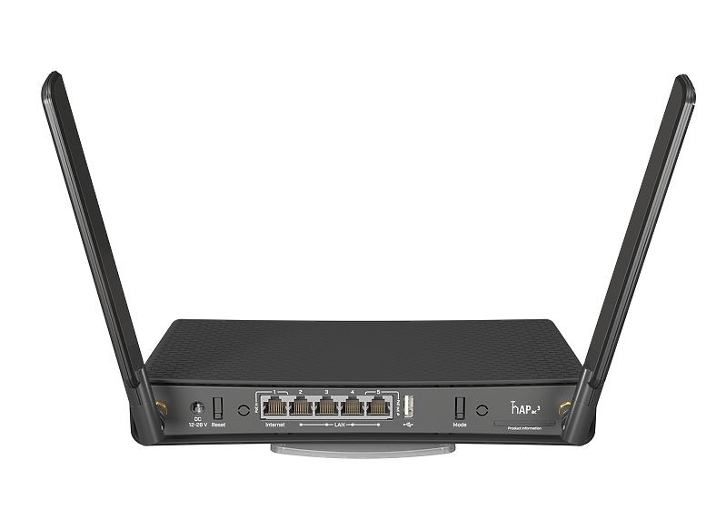 MikroTik hAP ac3 -reititin, RBD53iG-5HacD2HnD, AC kaksitaajuus, 5x RJ45 1000Mb/s, 1x PoE, 1x USB (kuva varten) MikroTik hAP ac3 -reititin, RBD53iG-5HacD2HnD, AC kaksitaajuus, 5x RJ45 1000Mb/s, 1x PoE, 1x USB