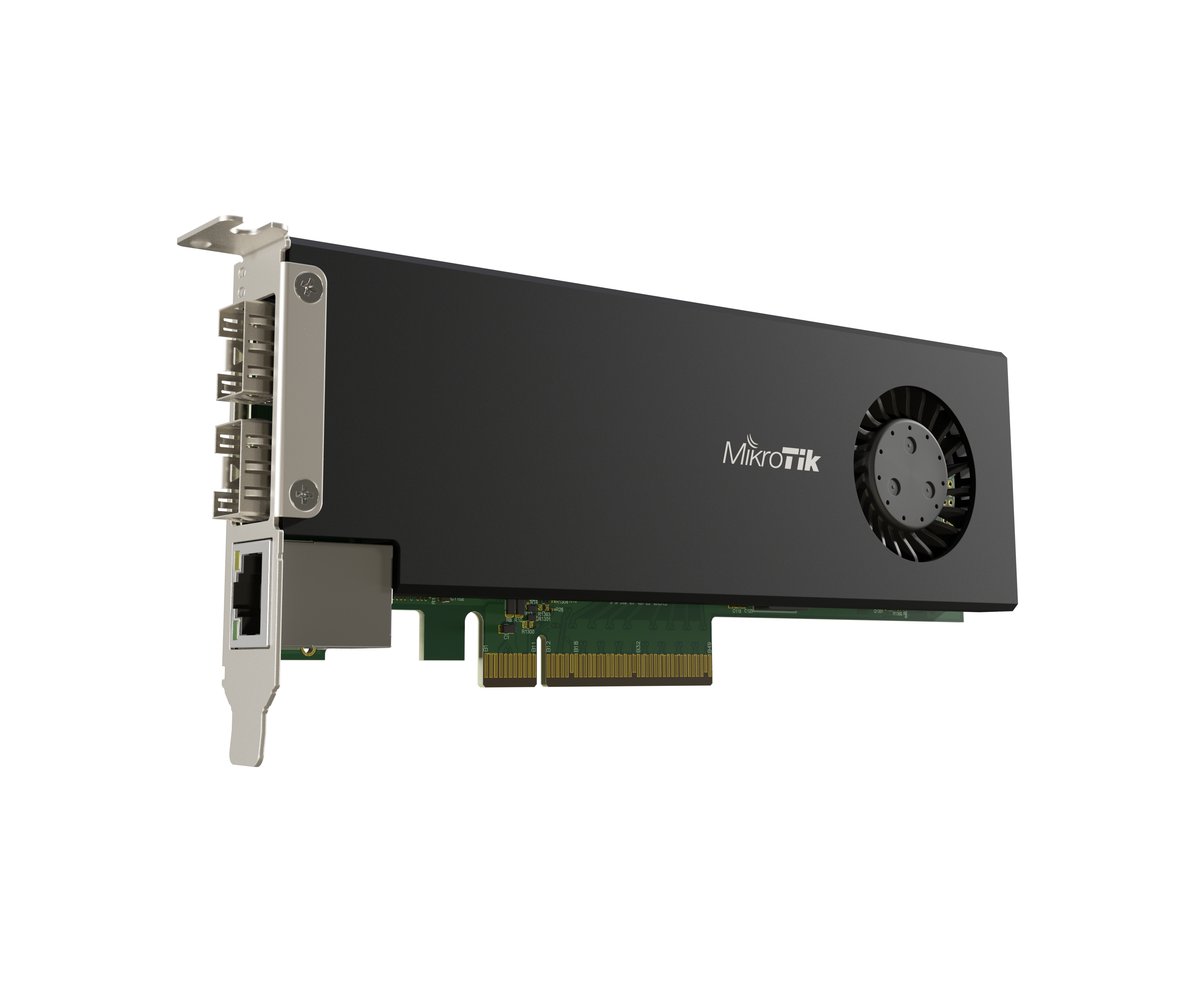 MikroTik PCIe-kortti CCR2004-1G-2XS-PCIe, 2x SFP28, 1x RJ45 1000Mb/s, L6 (kuva varten) MikroTik PCIe-kortti CCR2004-1G-2XS-PCIe, 2x SFP28, 1x RJ45 1000Mb/s, L6