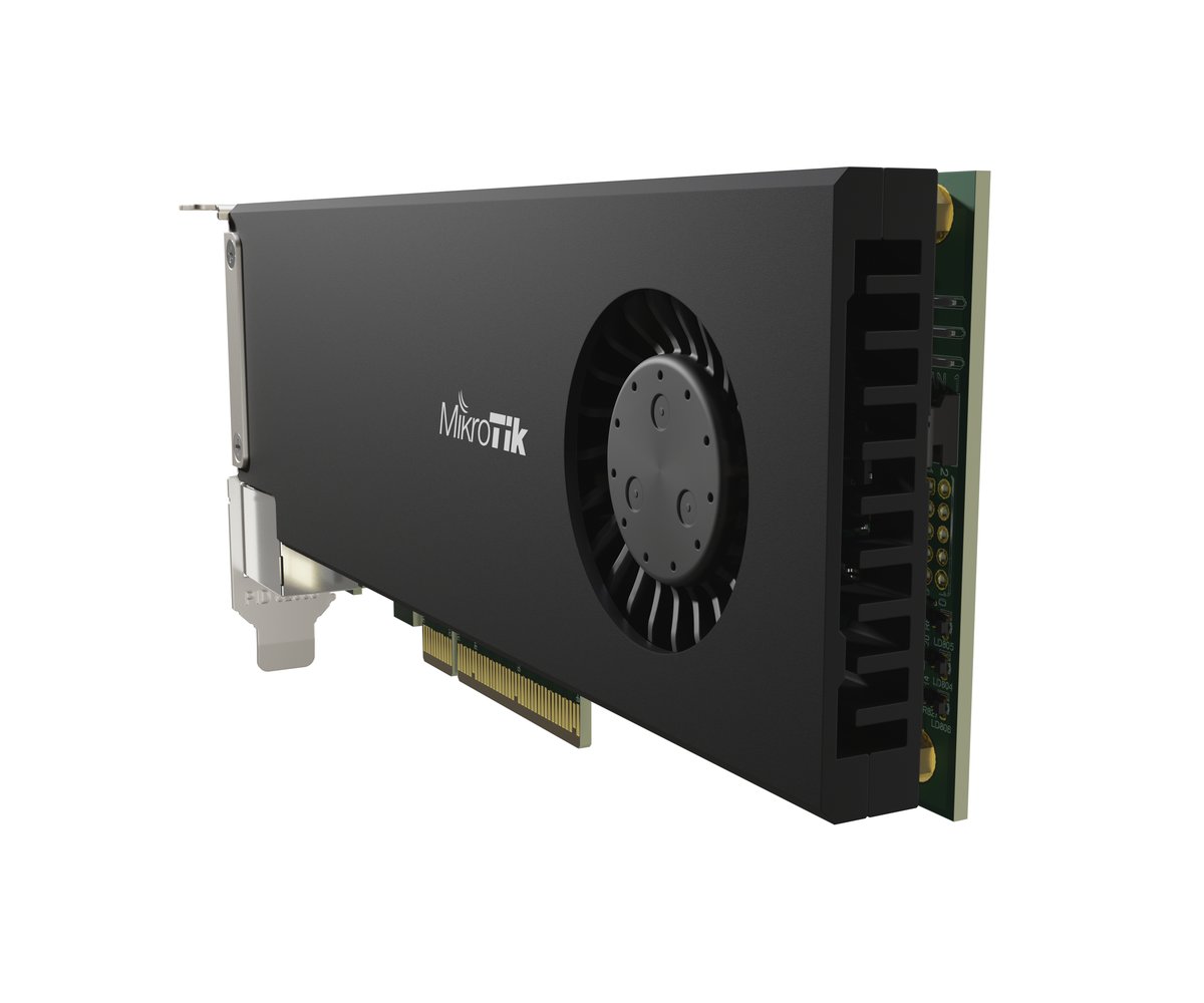 MikroTik PCIe-kortti CCR2004-1G-2XS-PCIe, 2x SFP28, 1x RJ45 1000Mb/s, L6 4