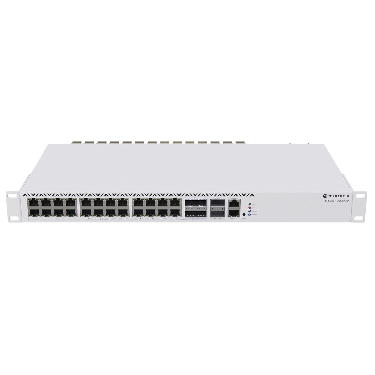 Mikrotik CRS326-4C+20G+2Q+RM Switch, 20x RJ45 2.5G, 4x (2.5G ETH/10G SFP+ Combo, 2x 40G QSFP+ (image for) Mikrotik CRS326-4C+20G+2Q+RM Switch, 20x RJ45 2.5G, 4x (2.5G ETH/10G SFP+ Combo, 2x 40G QSFP+