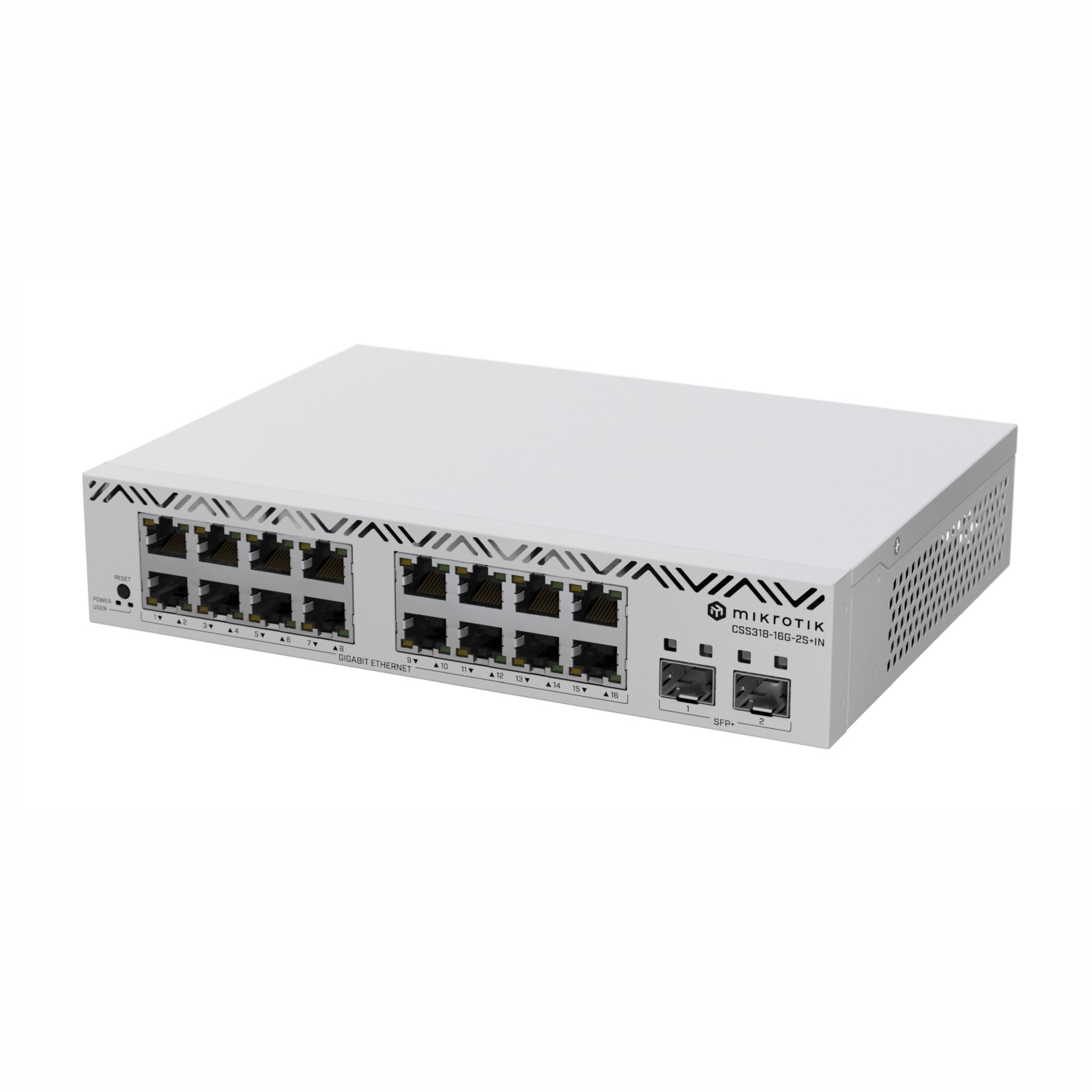 Mikrotik CSS318-16G-2S+IN kytkin, 16x GbE RJ45, 2x SFP+ (kuva varten) Mikrotik CSS318-16G-2S+IN kytkin, 16x GbE RJ45, 2x SFP+