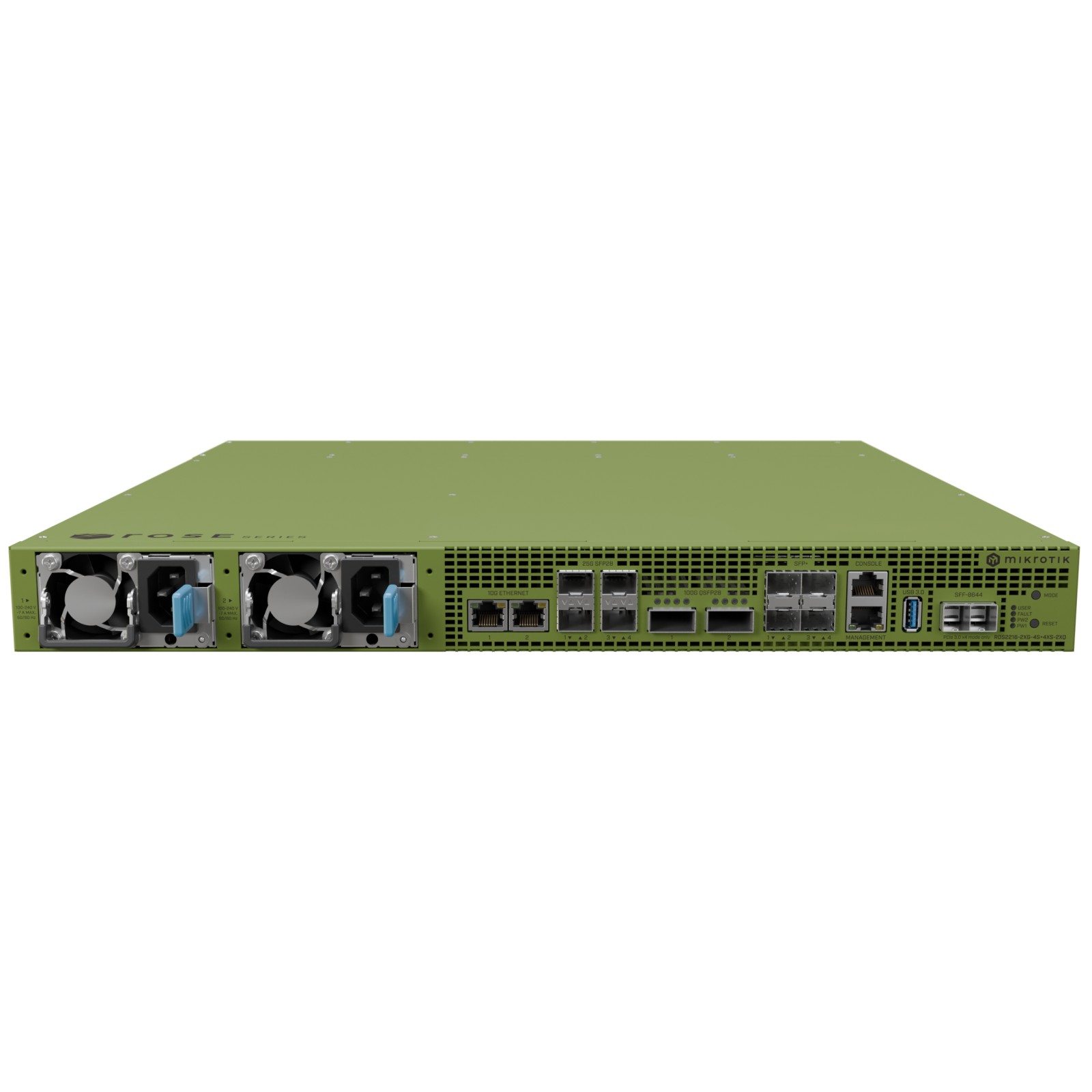 (kuva varten) Mikrotik ROSE Data server (RDS), tietopalvelin, 100Gbps, 20x U.2 NVMe, RouterOS