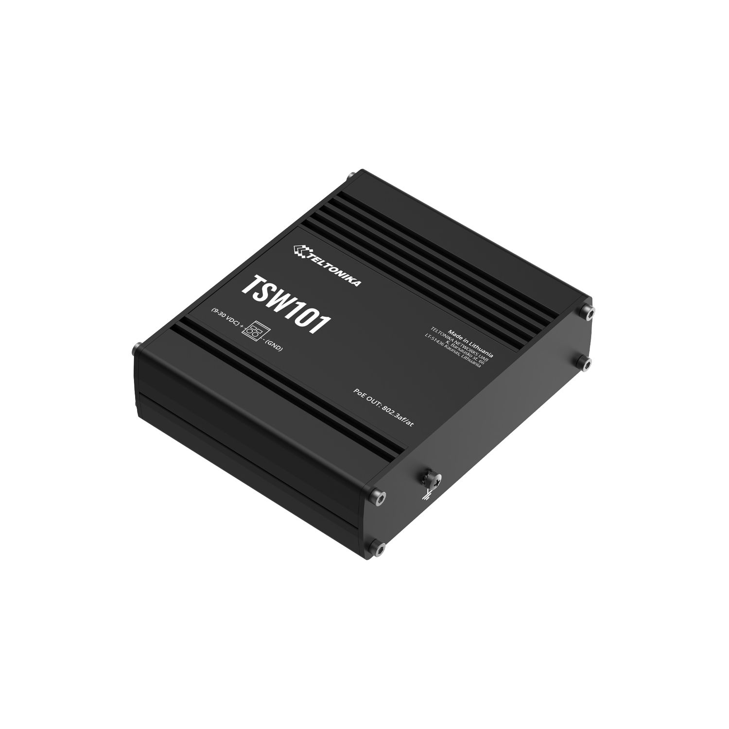 (kuva varten) Teltonika TSW101 PoE+ -kytkin, 5x RJ45 1000Mb/s, 4x PoE+, 60W