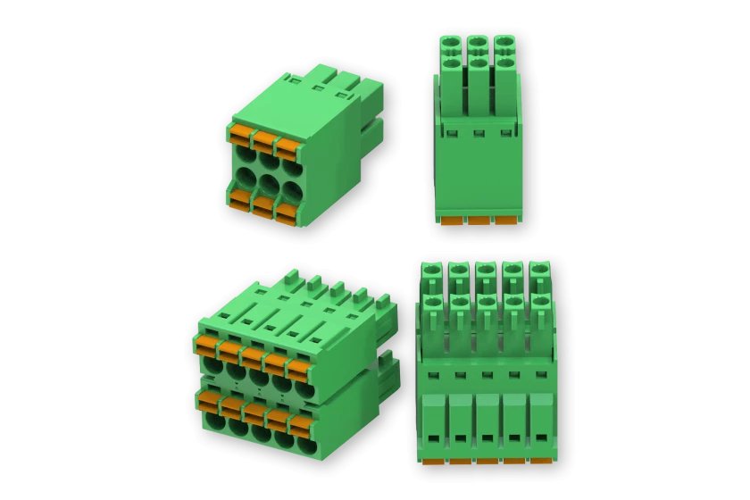 (kuva varten) Teltonika PR5MEC15 liitinsarja, 2x 5-napainen, 2x 3-napainen
