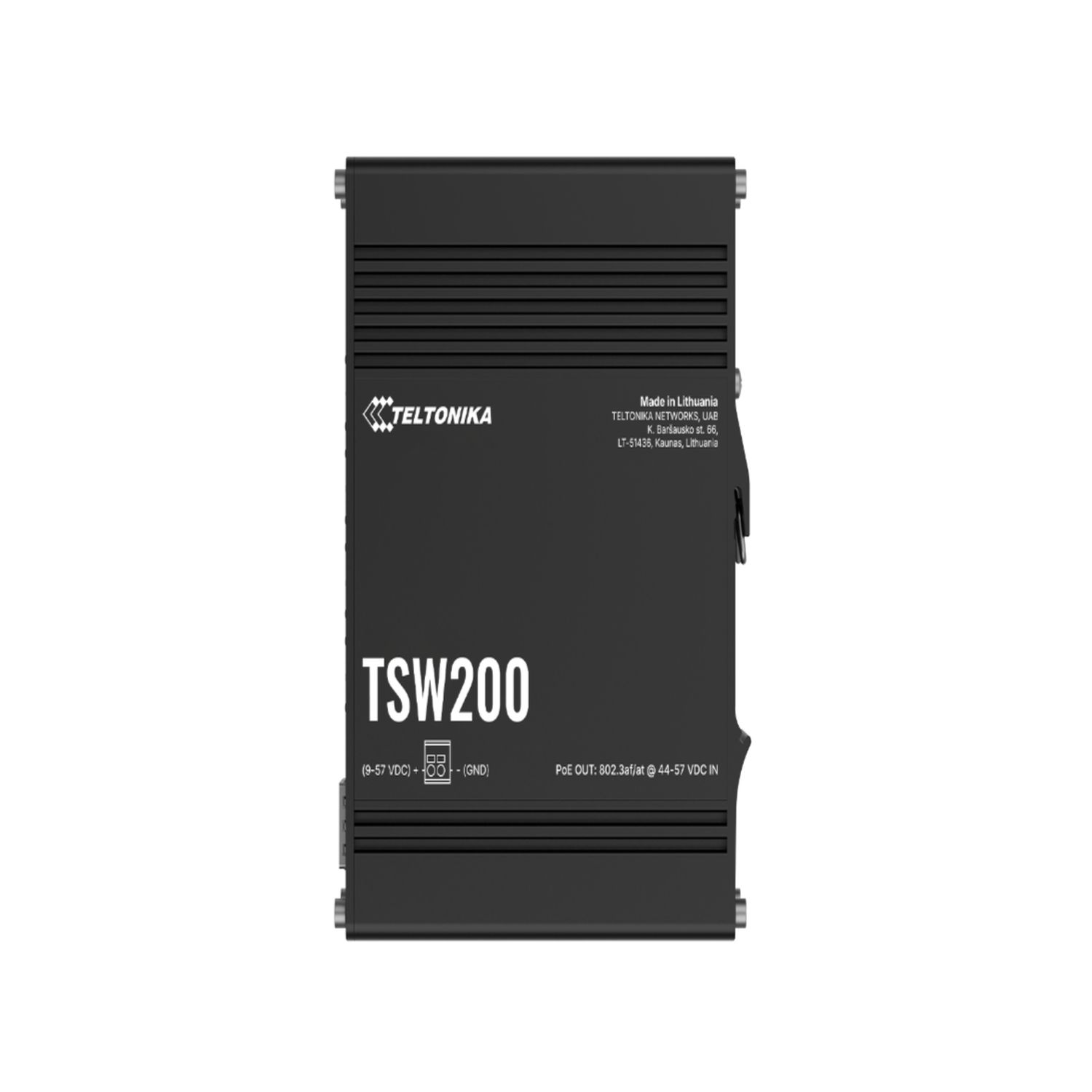 (kuva varten) Teltonika TSW200 PoE+ -kytkin, 8x RJ45 1000Mb/s PoE+, 2x SFP, 240W