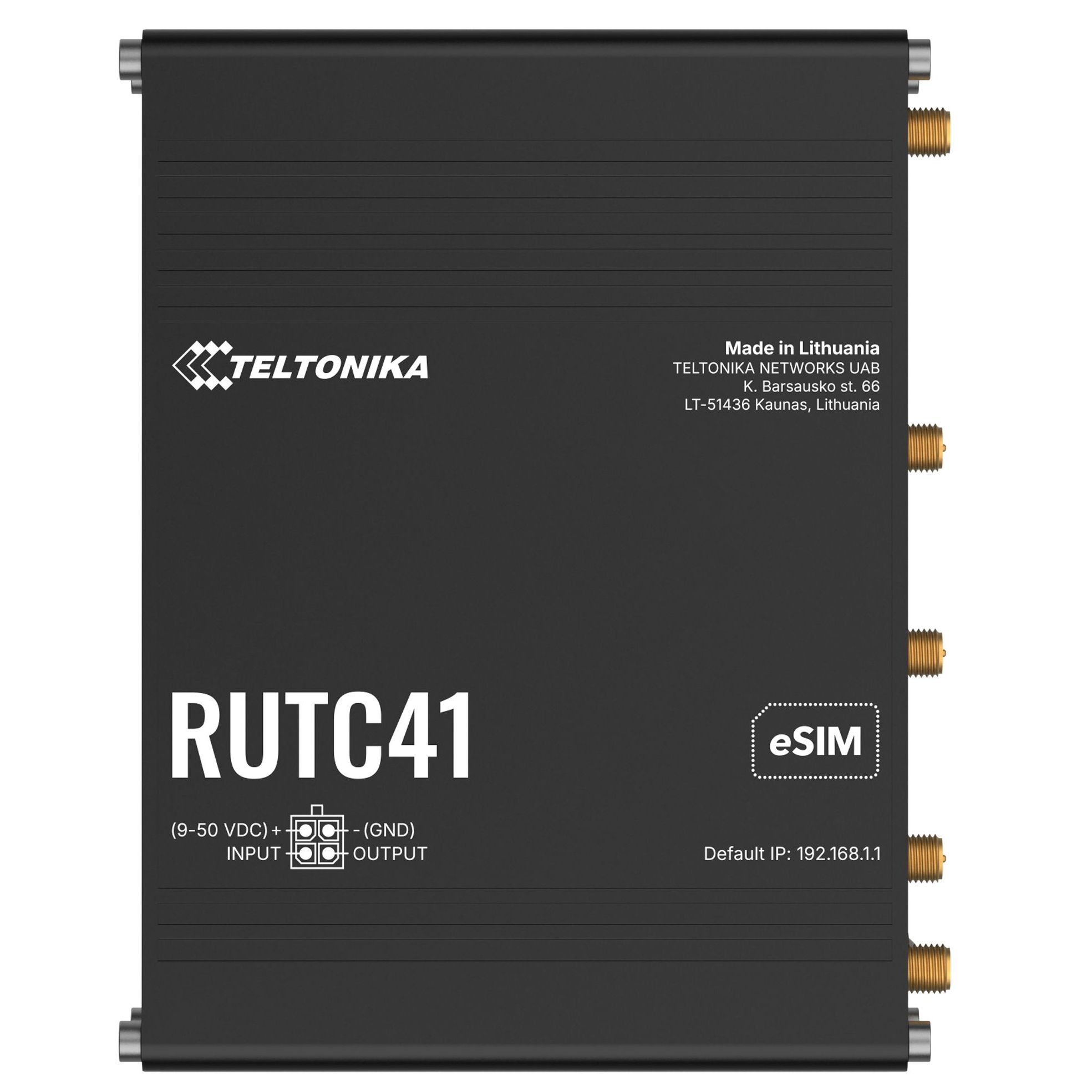 (kuva varten) Teltonika RUTC41 | Edge-reititin | 4x RJ45 100 Mb/s, LTE Cat 4, Wi‑Fi 4, RutOS