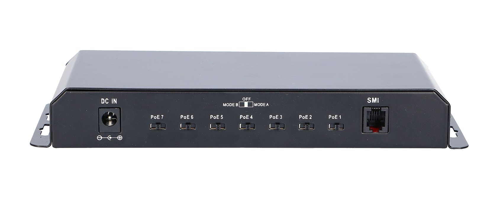 Extralink KRATOS PoE-kytkin, 7x Gigabit PoE, 1x Uplink RJ45, 24V 2,5A virtalähde, 60W teho 3