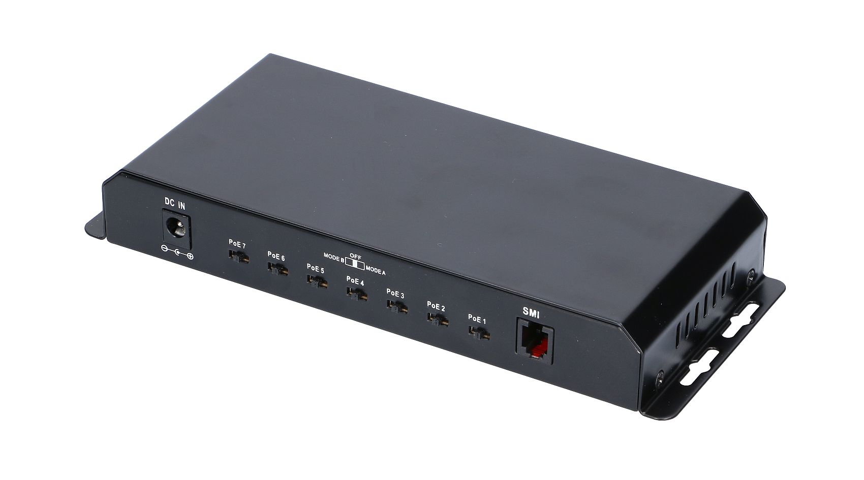 Extralink KRATOS PoE-kytkin, 7x Gigabit PoE, 1x Uplink RJ45, 24V 2,5A virtalähde, 60W teho 4
