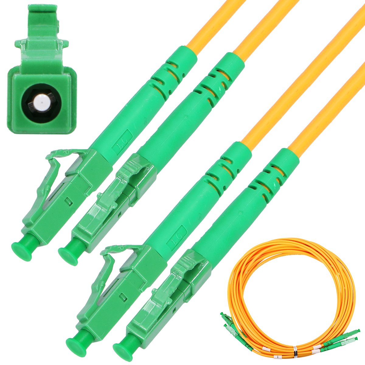 Extralink LC/APC-LC/APC Patch Cord, Single Mode, Duplex, 9/125um, G657A, 3m (kuva varten) Extralink LC/APC-LC/APC Patch Cord, Single Mode, Duplex, 9/125um, G657A, 3m