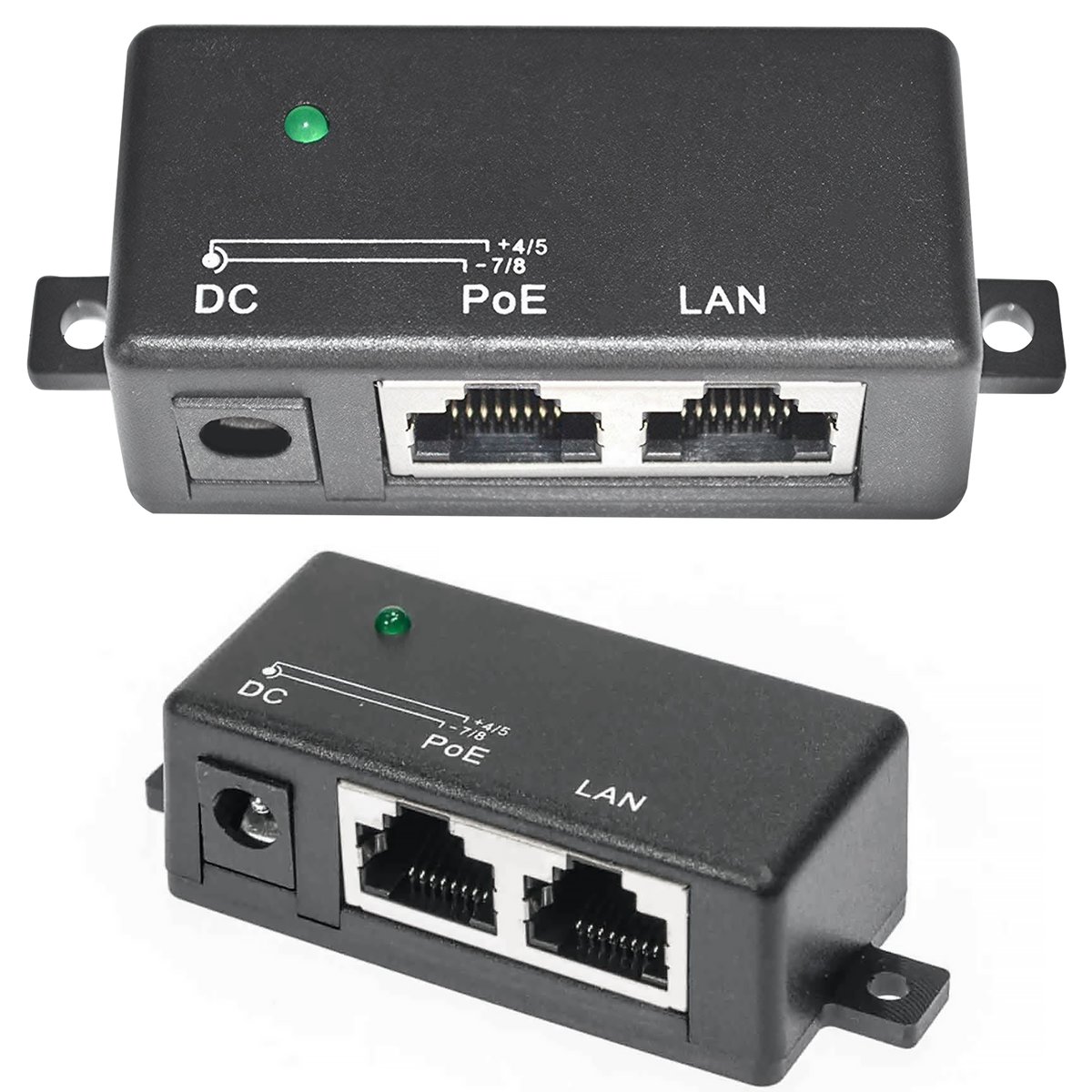 Extralink 1-portti PoE-injektori | 1x 100Mb/s RJ45, lohko (kuva varten) Extralink 1-portti PoE-injektori | 1x 100Mb/s RJ45, lohko