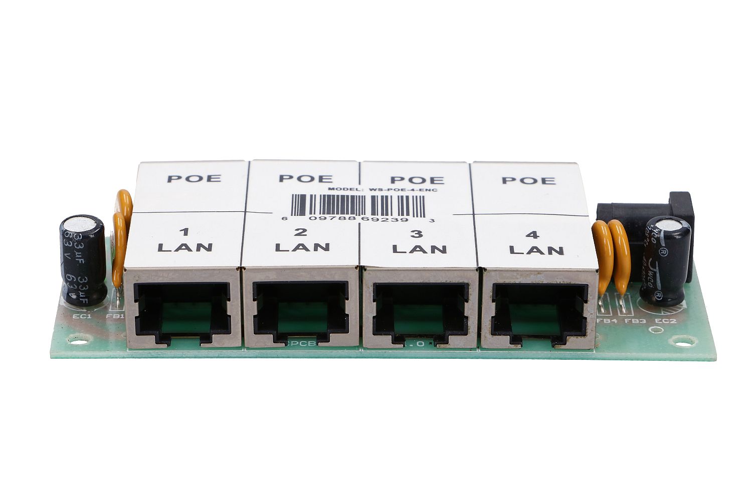 Extralink 4-Port | PoE-injektori | 4x 100Mb/s RJ45, ilman kotelo 3