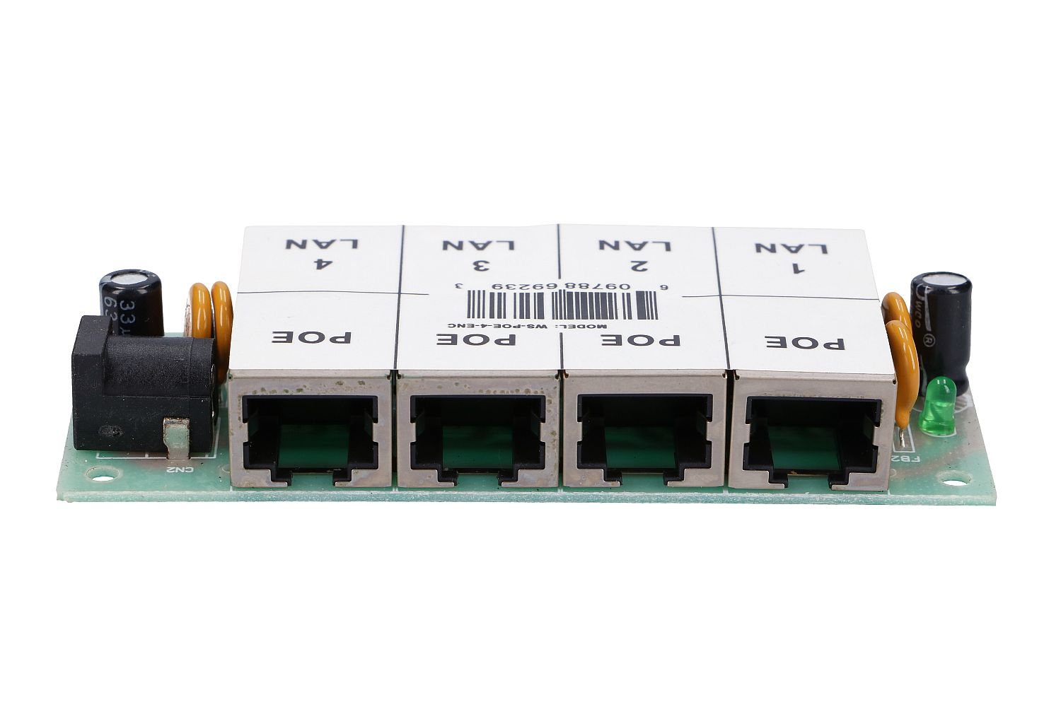 Extralink 4-Port | PoE-injektori | 4x 100Mb/s RJ45, ilman kotelo 4