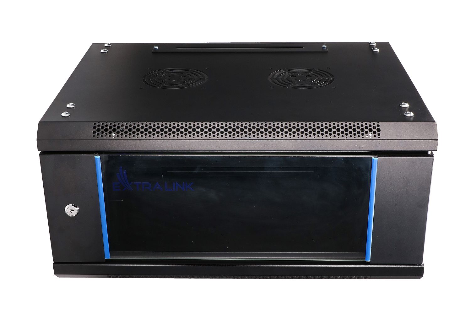 Extralink 4U 600x450 musta seinäkiinnitettävä telinekaappi 2