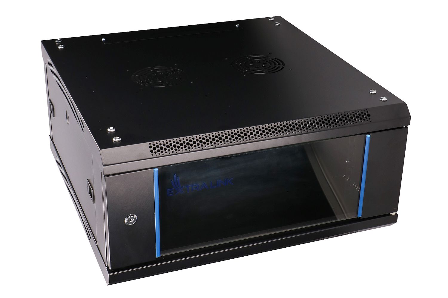 Extralink 4U 600x600 musta, seinäkaappi rack 3
