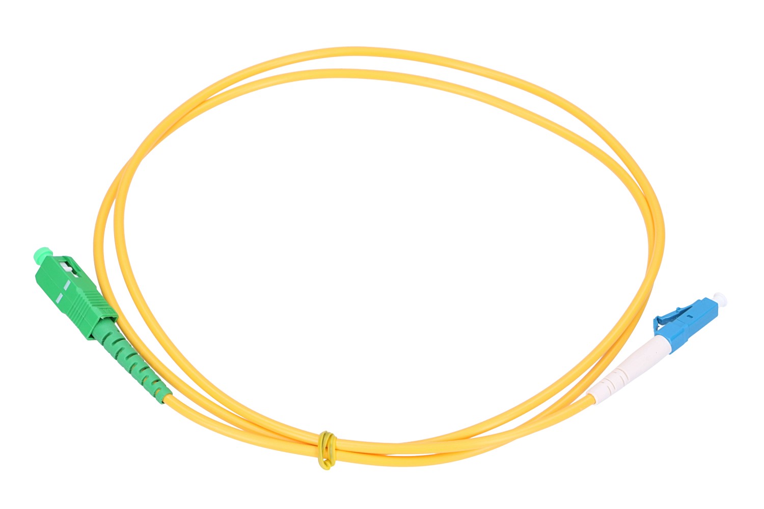 Extralink Patch Cord SC/APC to LC/UPC, Singlemode, Simplex, G657A, 3mm, 2m (kuva varten) Extralink Patch Cord SC/APC to LC/UPC, Singlemode, Simplex, G657A, 3mm, 2m