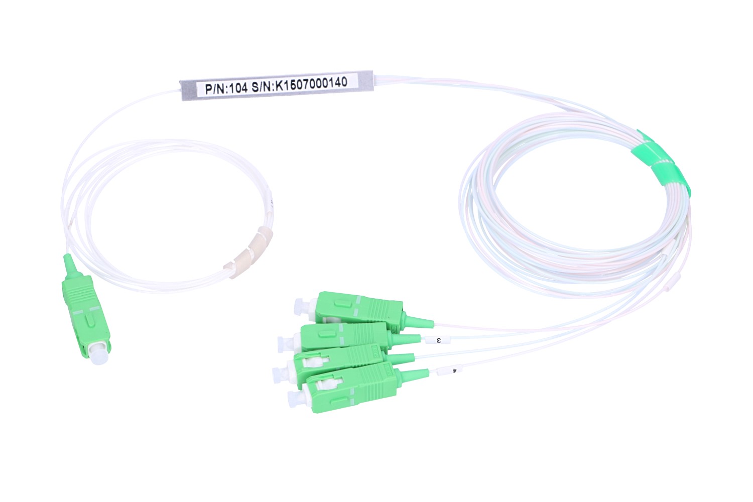 (kuva varten) Extralink PLC 1:4 -kuituhajotin SC/APC, 900um, 1 m