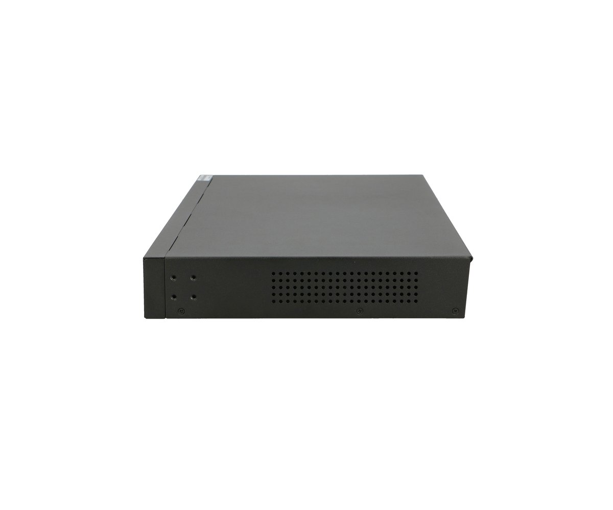 Extralink ARES PoE-kytkin, 16x Gigabit PoE/PoE+, 2x SFP, 1x konsoliportti, 150 W, hallittava 4