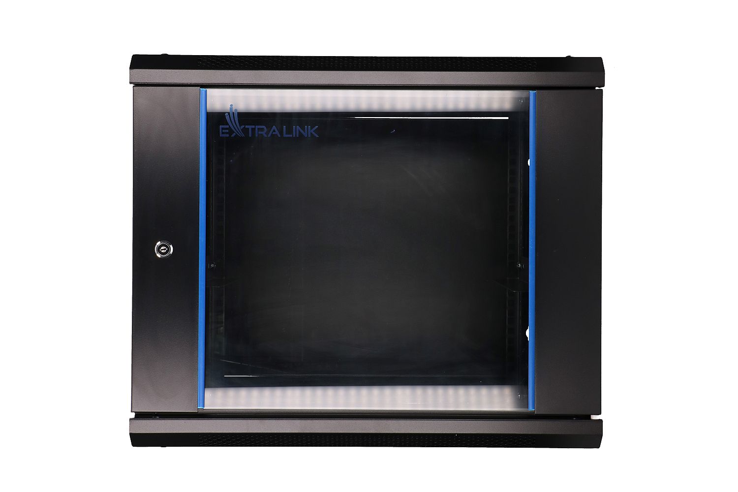 Extralink 9U 600x600 Black, seinäkiinnitteinen telineskaappi 2