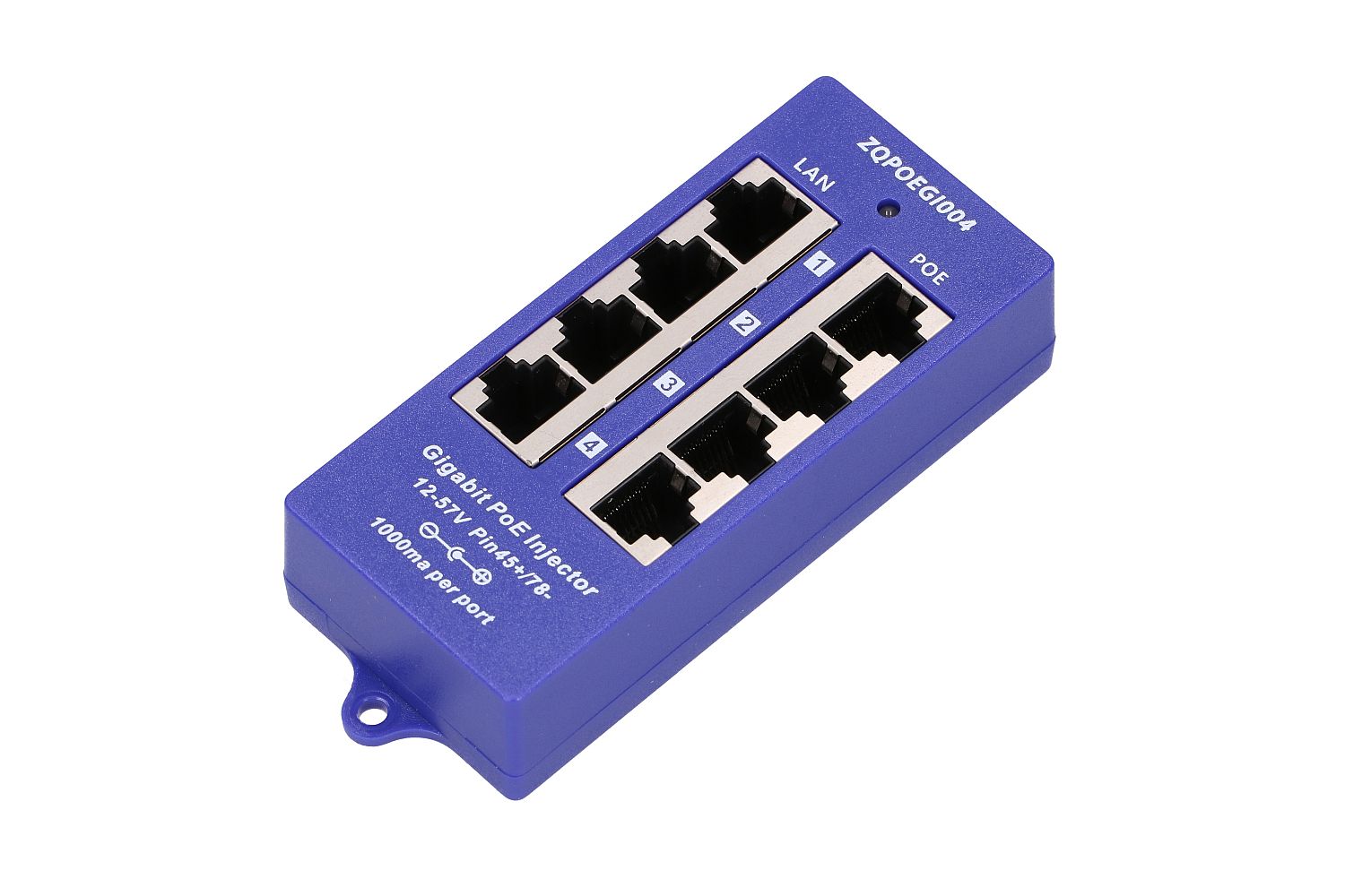Extralink Gigabit PoE-injektori 4-porttinen, 4x 1000Mb/s RJ45 2