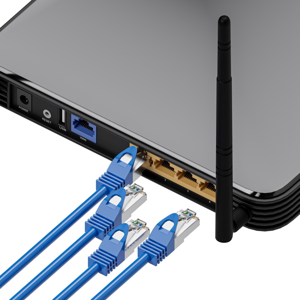 Extralink Cat.6A S/FTP 0.5m, LAN patch cord, copper twisted pair network cable 10Gbit/s 6