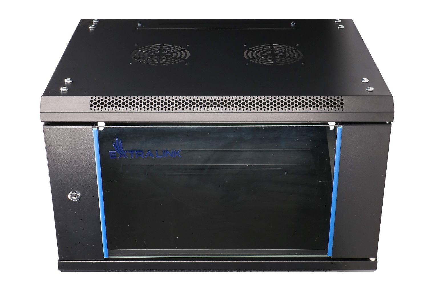 Extralink 6U 600x600 Black, seinäkiinnitteinen rack-kaappi 2