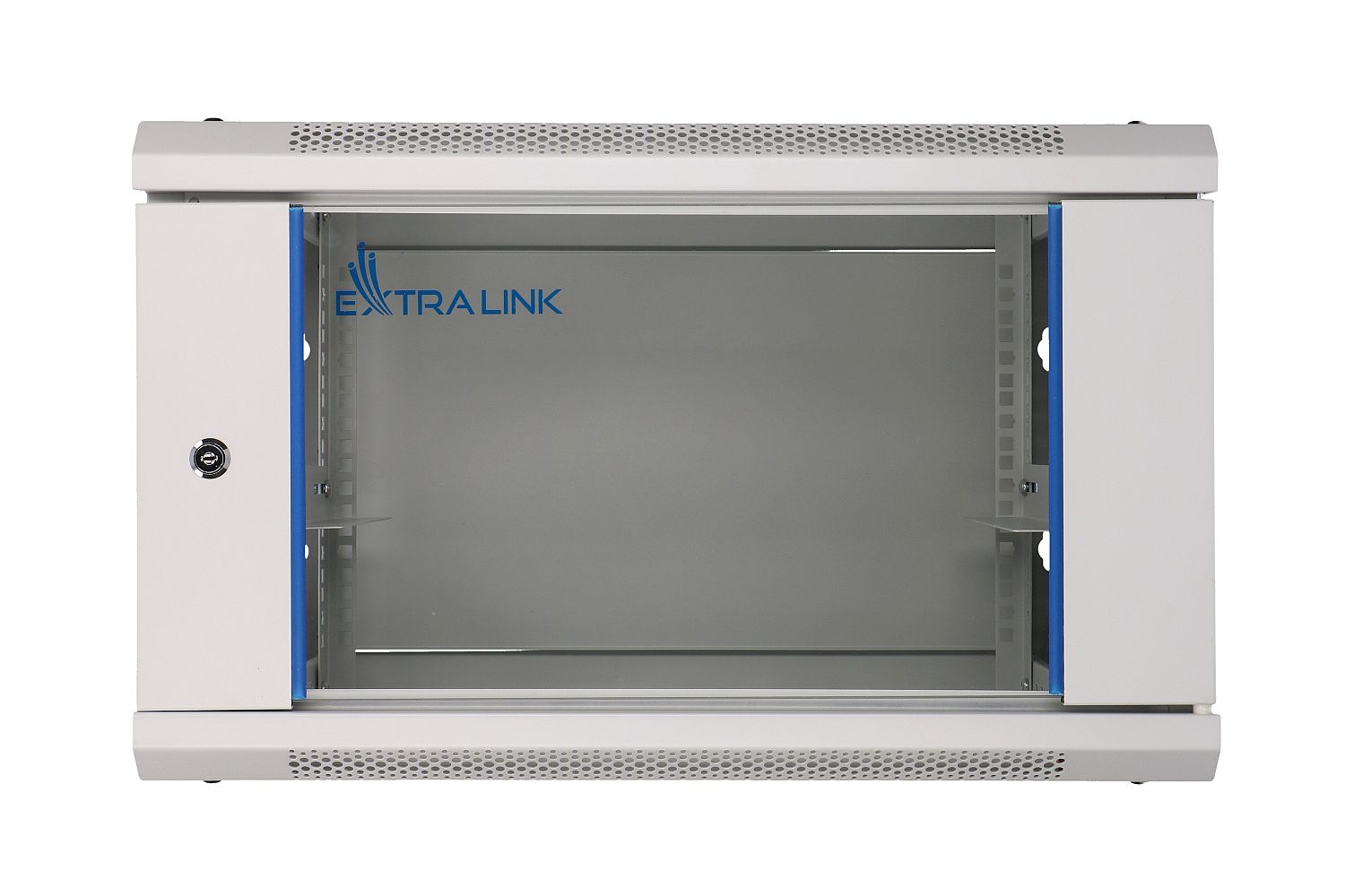 Extralink 6U 600x450 harmaa seinäasennettava telinekaappi 3