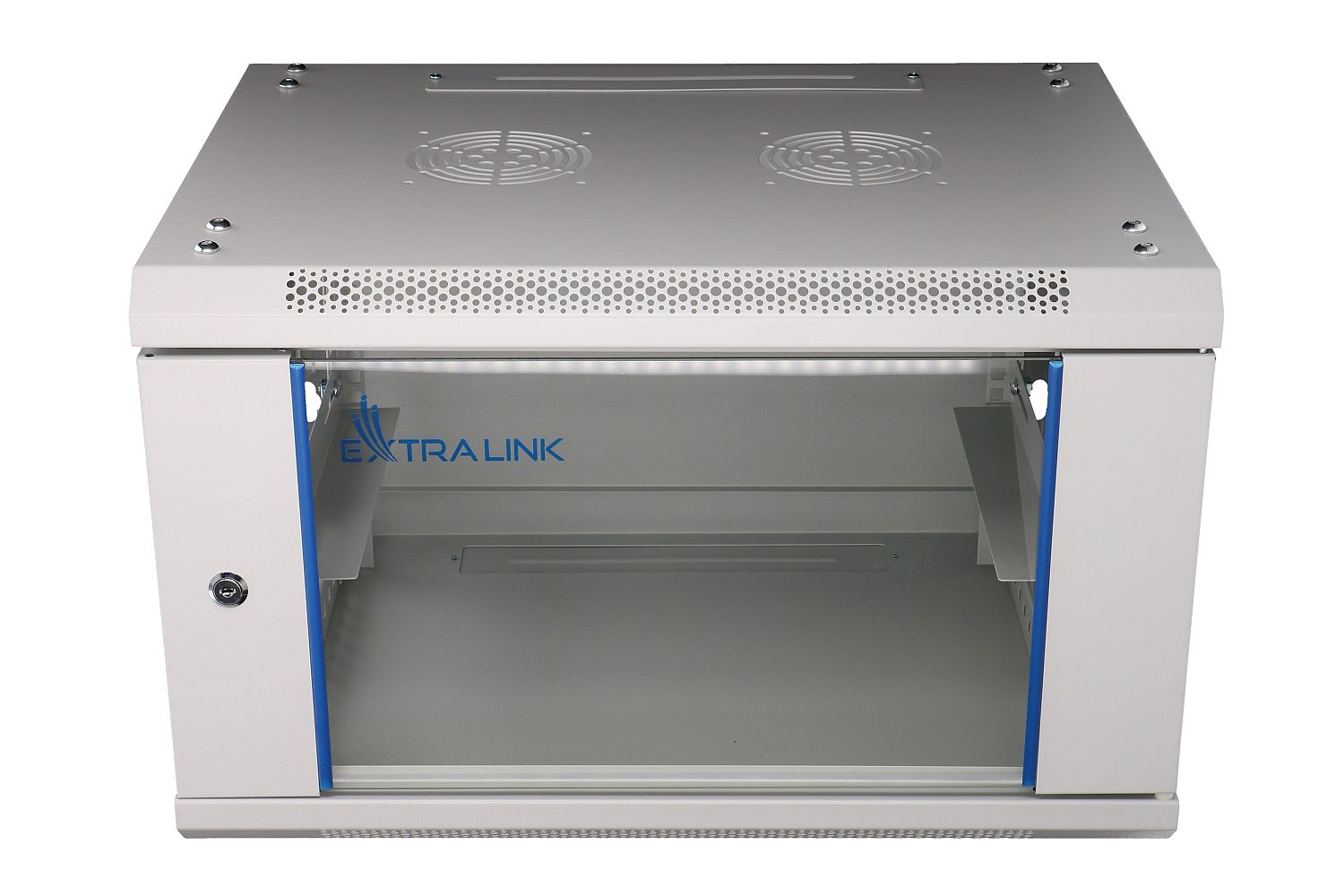 Extralink 6U 600x600 harmaa, telinekaappi, seinäkiinnitteinen 2