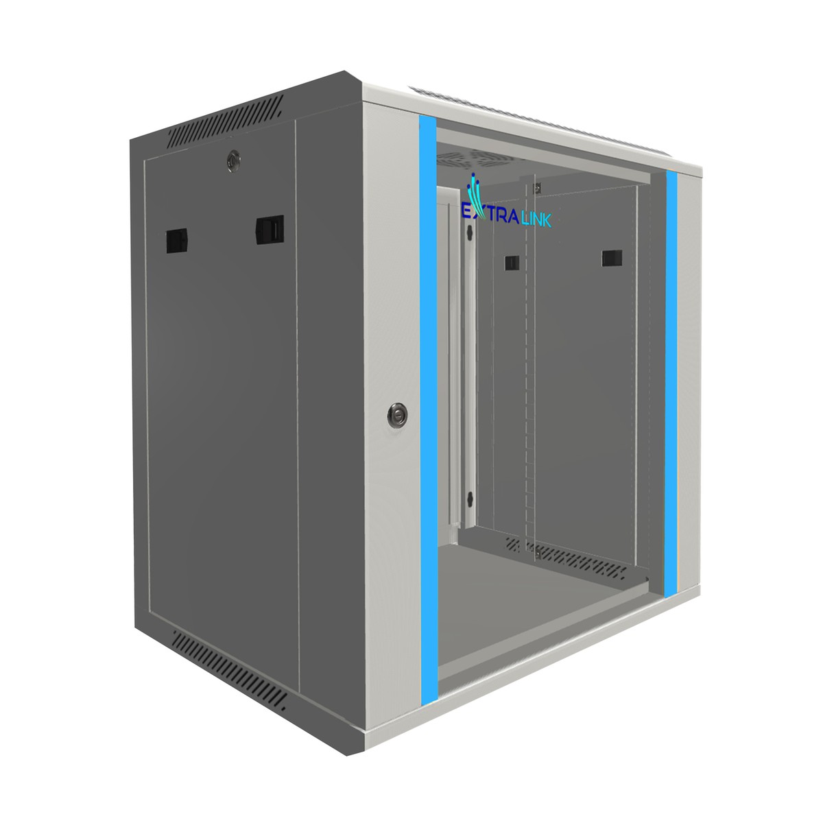 (kuva varten) Extralink 12U 600x450 harmaa, telinekaappi, seinäkiinnitettävä