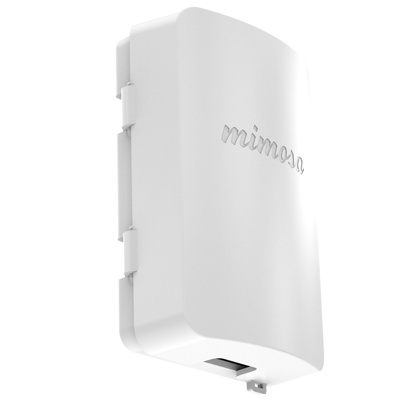 (kuva varten) Ulkokäyttöinen liitäntärasia, salamasuoja maadoituksella Mimosa NID, 2x RJ-45, Gigabit, IP54