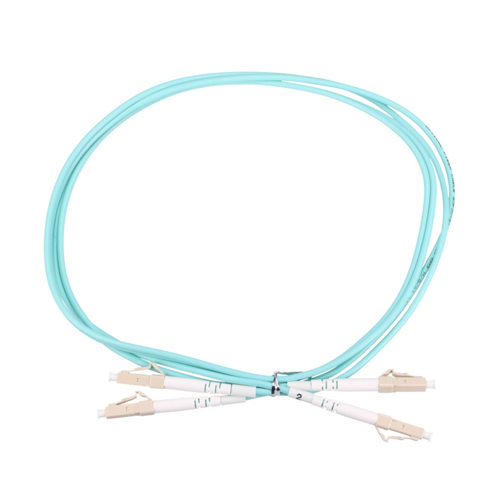 Extralink Patch Cord LC/UPC to LC/UPC, Multimode, OM3, Duplex, 3mm, 1m 2