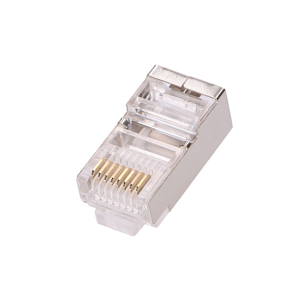 Extralink RJ45 CAT5E FTP suojattu liitin, 8P8C (kuva varten) Extralink RJ45 CAT5E FTP suojattu liitin, 8P8C