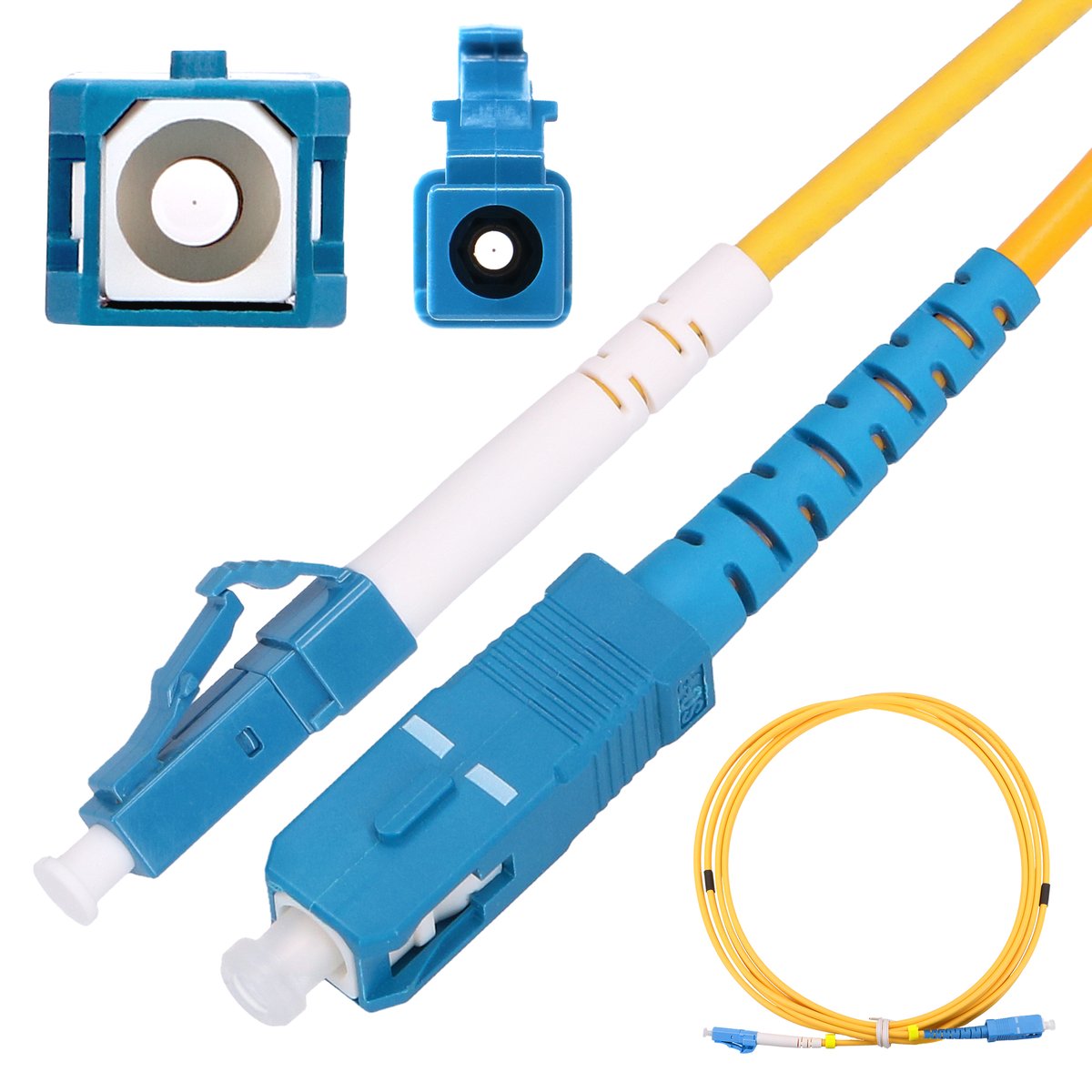 (kuva varten) Extralink LC/UPC-SC/UPC Patchcord, Single Mode, Simplex, G652D, 3mm, 2m