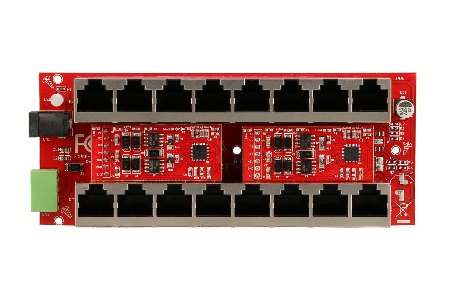 Extralink 8-portti Gigabit PoE-injektori, aktiivinen, 8 Gigabit-porttia 802.3at/af, Mode A 7
