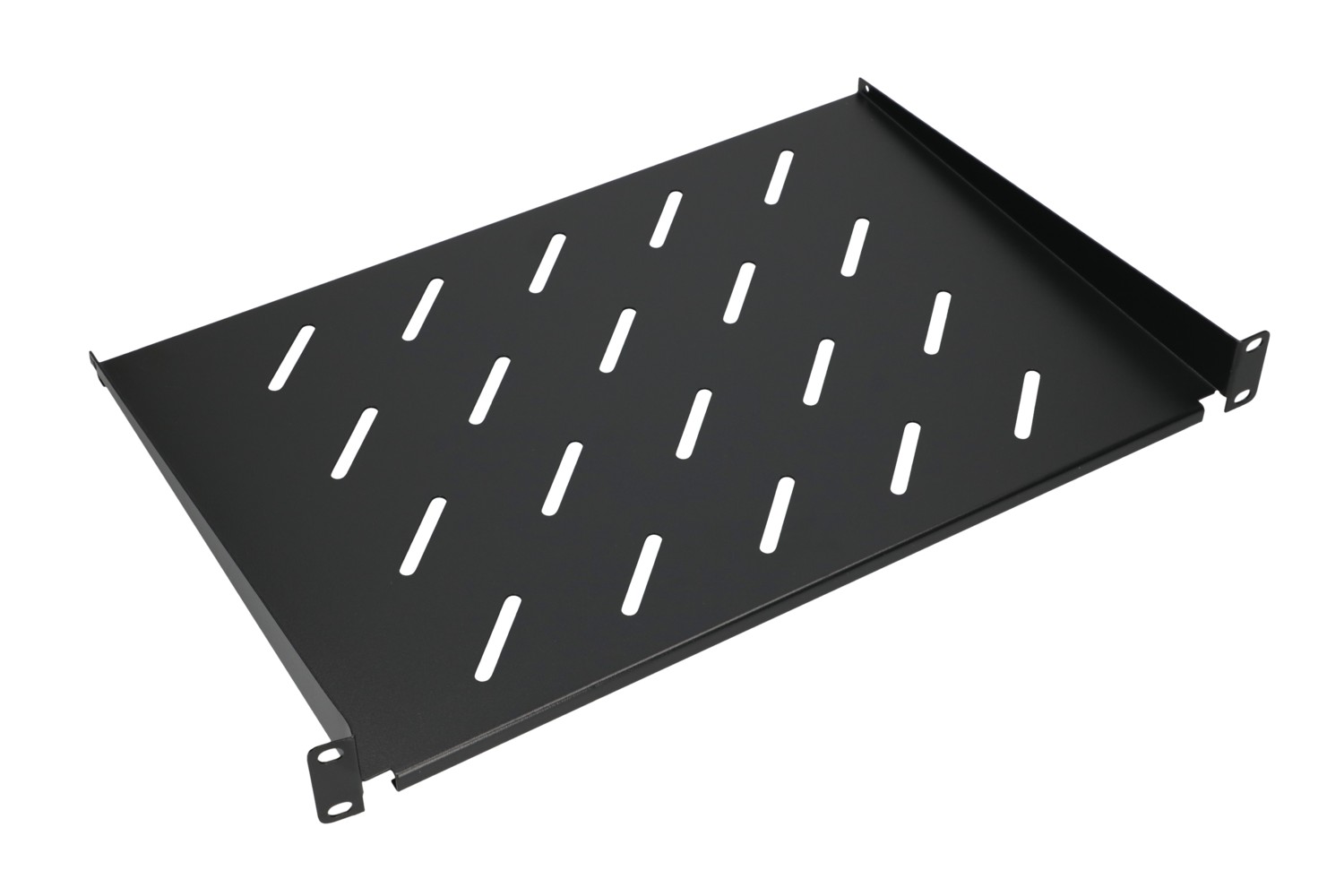 Extralink 1U 300mm musta hylly, 19" seinäkaappeihin (kuva varten) Extralink 1U 300mm musta hylly, 19" seinäkaappeihin