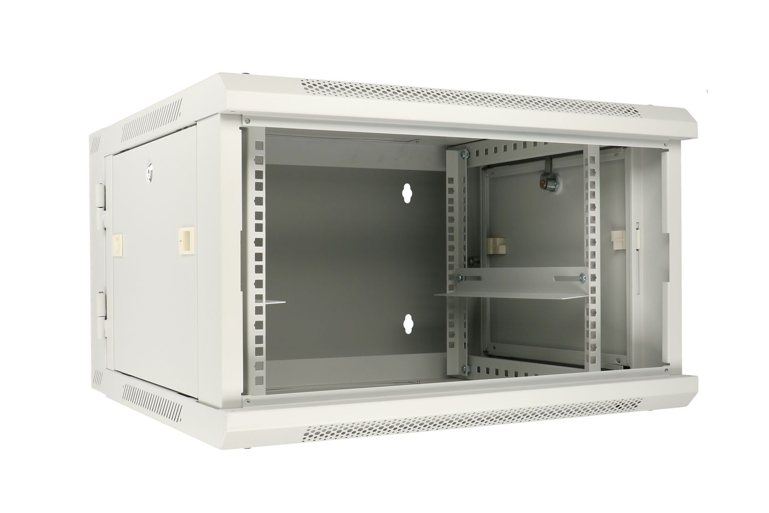 Extralink 6U 600x600 AZH Grey, rack-kaappi, seinäkaappi, kaksiosainen 2