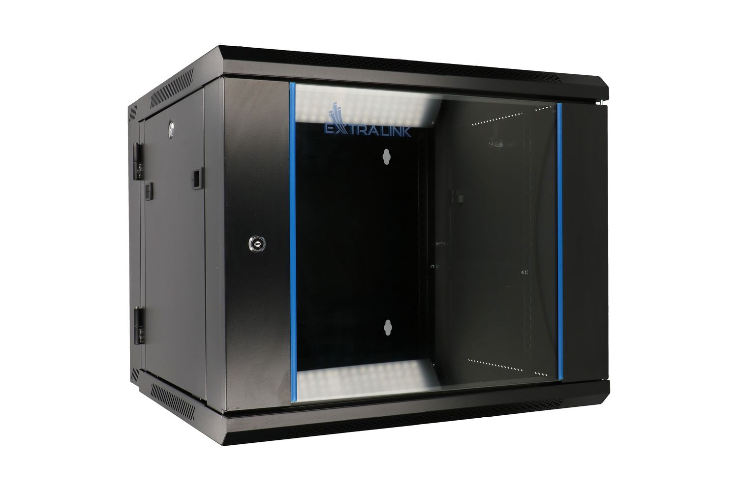 (kuva varten) Extralink 9U 600x600 AZH Black, telinekaappi, seinäkiinnitteinen, kaksiosainen