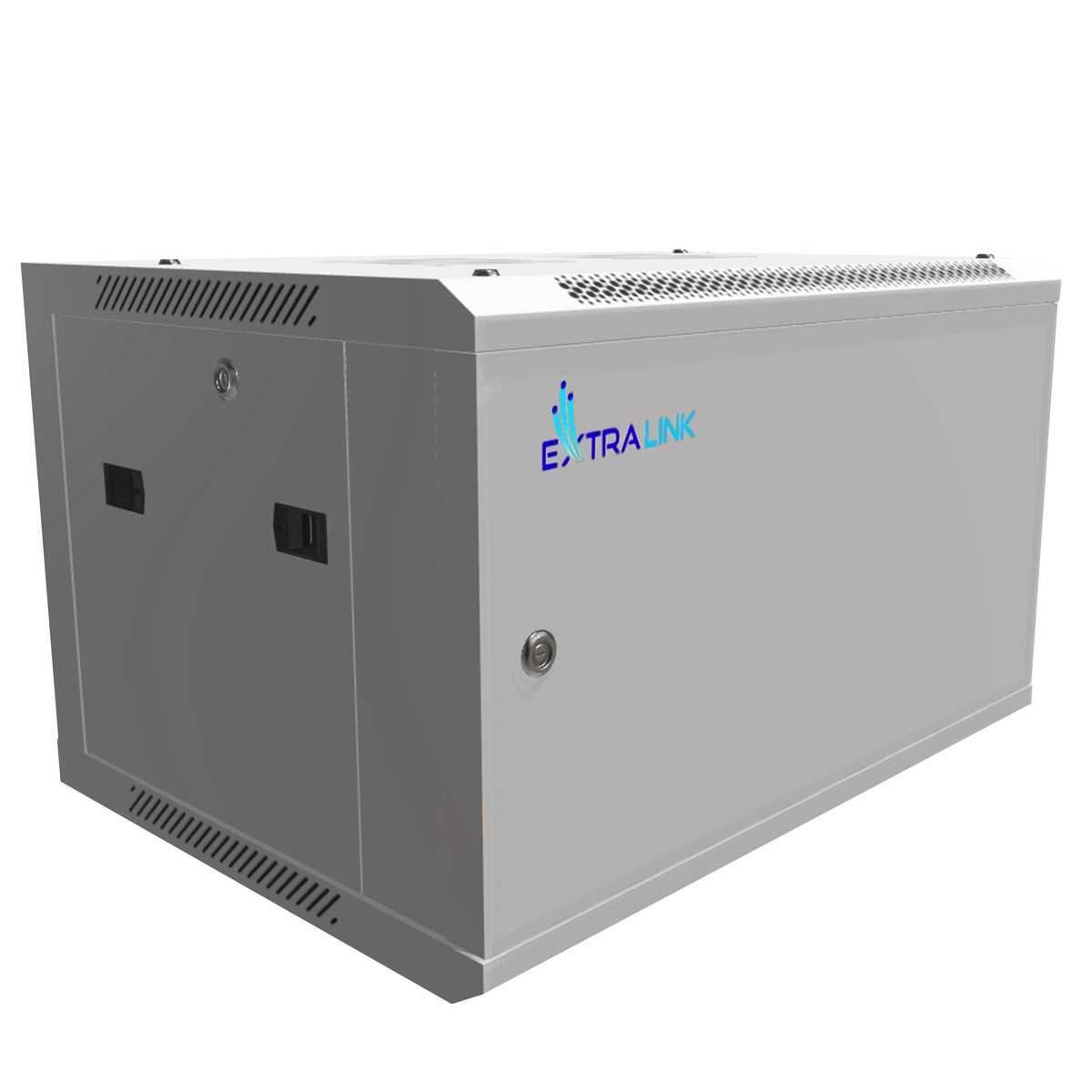 (kuva varten) Extralink 6U 600x450 ASP harmaa, telinekaappi, seinäkiinnitteinen, täysmetallinen ovi
