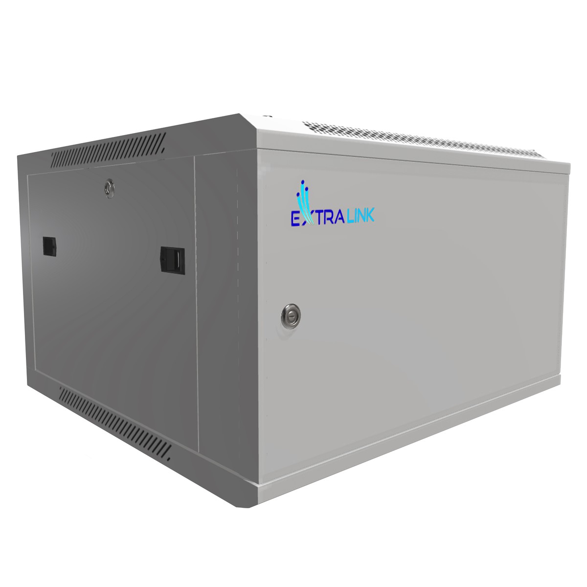 (kuva varten) Extralink 6U 600x600 ASP harmaa, telinekaappi, seinäasennettava, umpinainen metalliovi
