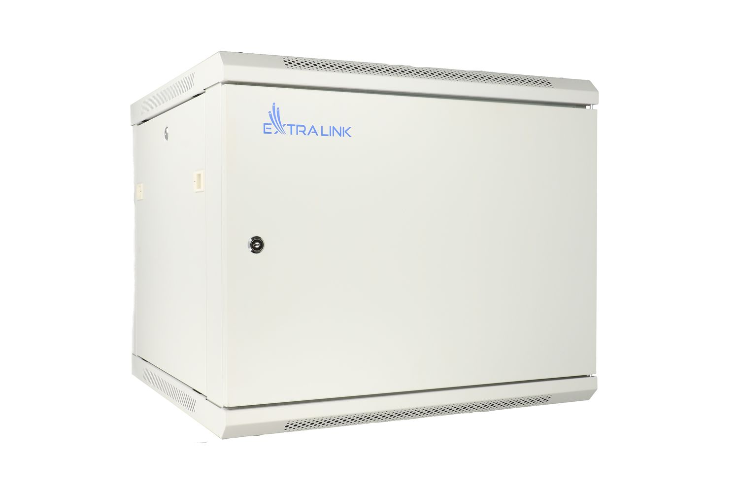 Extralink 9U 600x450 ASP harmaa, rack-kaappi, seinäkiinnitettävä, umpinaiset teräslevyovet 2