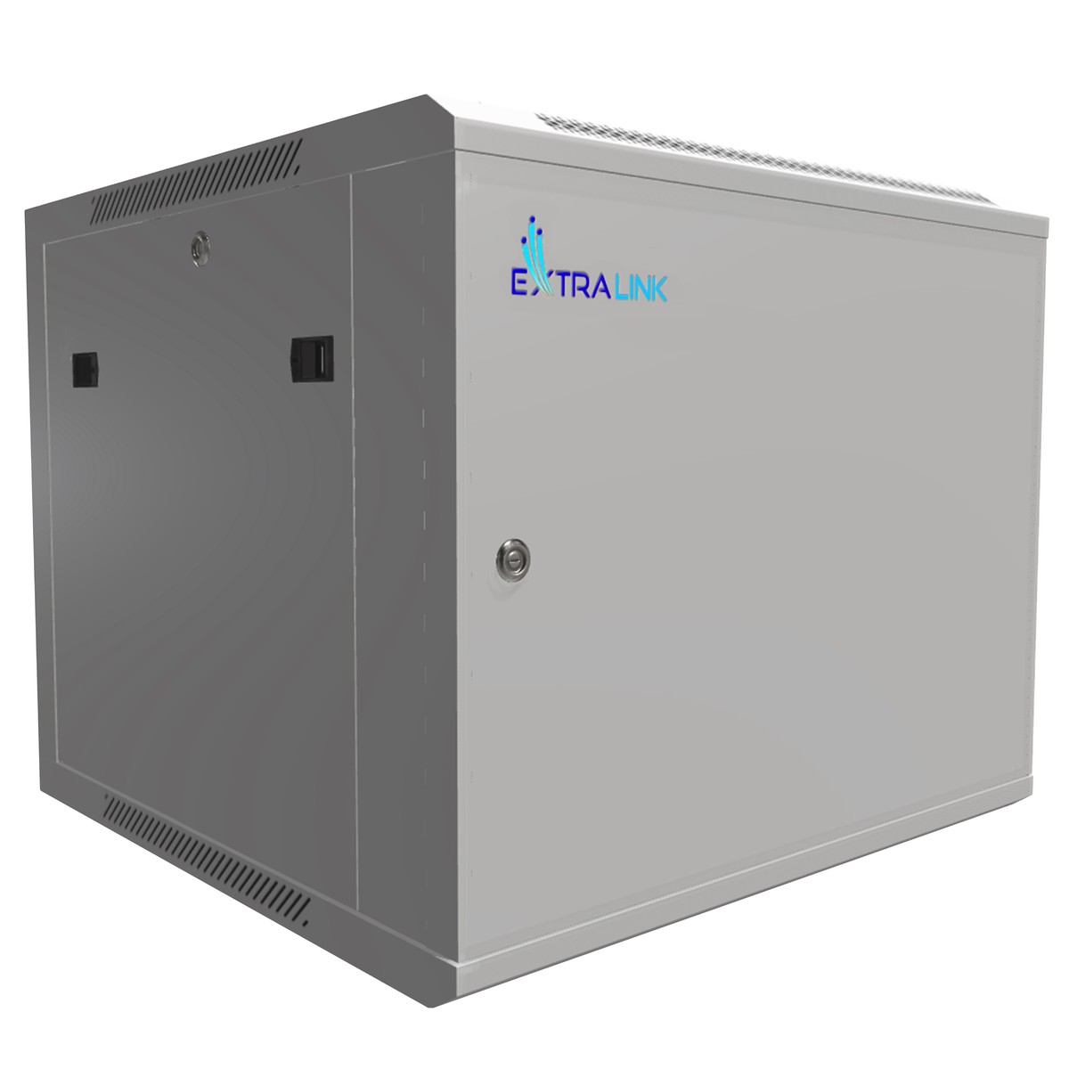 (kuva varten) Extralink 9U 600x600 ASP harmaa, telinekaappi, seinäkiinnitteinen, täysi metalliovi