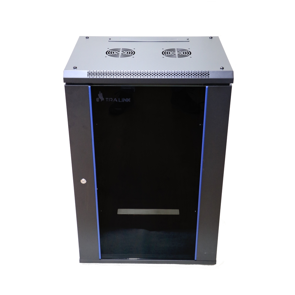 Extralink 18U 600x450 musta, telinekaappi, seinäkiinnitteinen 2