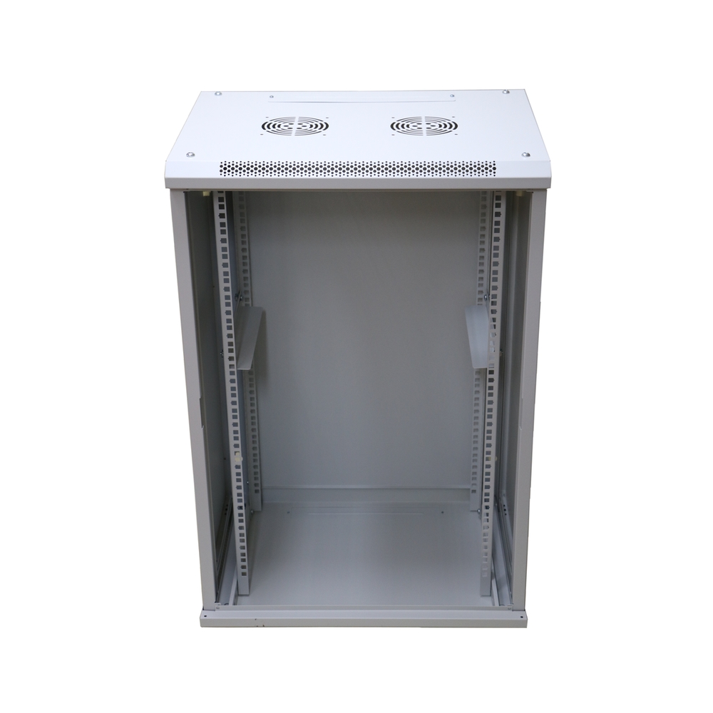Extralink 18U 600x450 seinäkiinnitettävä telinekaappi harmaa 3