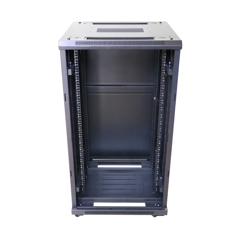 Extralink 22U 600x600 musta, telinekaappi, lattia-asennus 3