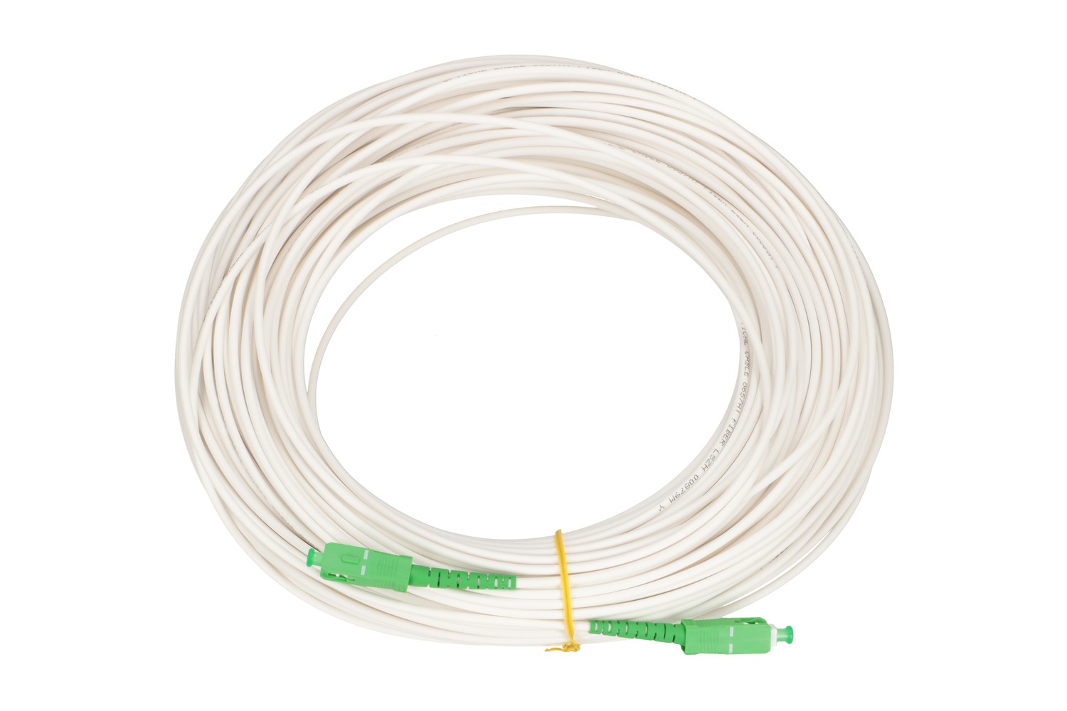 (kuva varten) Extralink Patchcord SC/APC-SC/APC, LSZH, Single Mode, Simplex, G.657A1, 3mm, 60m, White