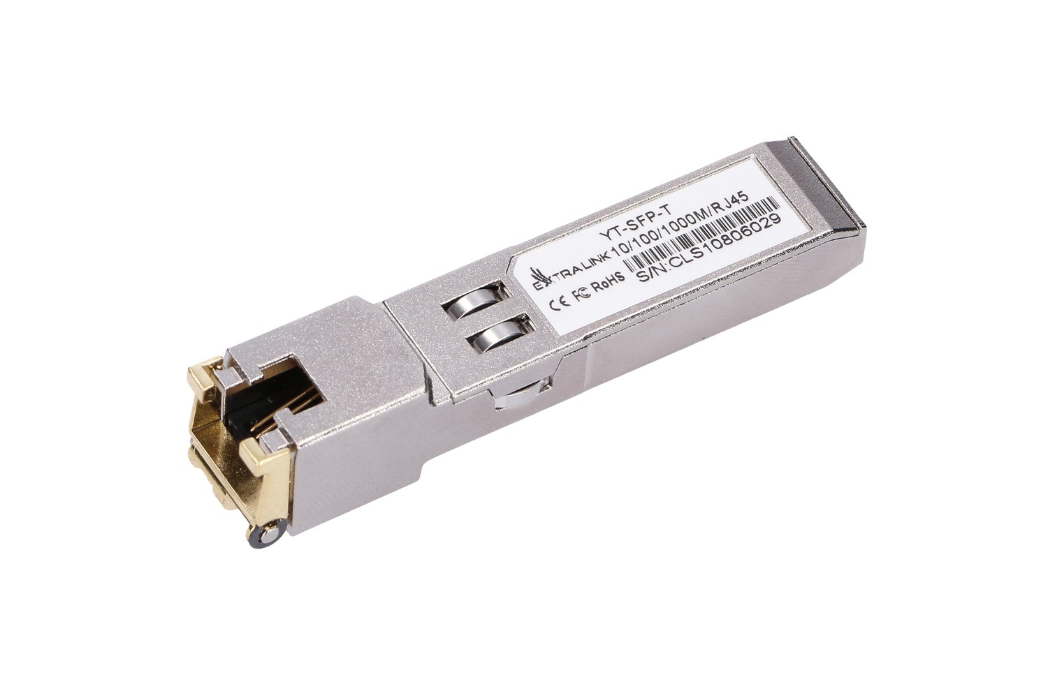 (kuva varten) Extralink SFP 1.25G, SFP-moduuli RJ45-liitäntään, 1.25 Gb/s, 1000BASE-T, 100 m, HP/ARUBA-yhteensopiva